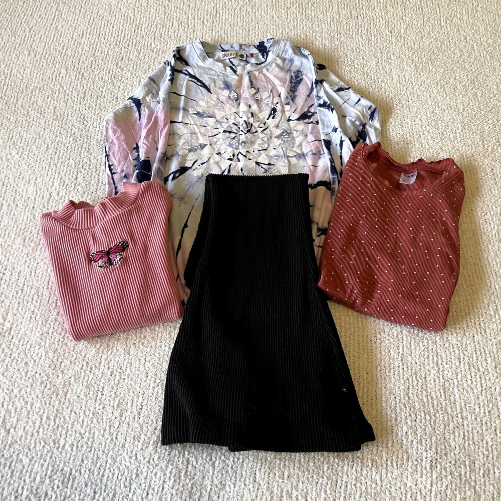 Back to School Lot - Size 7/8 Zara Mom Jeans, 3 x Tops and Ribbed Flares